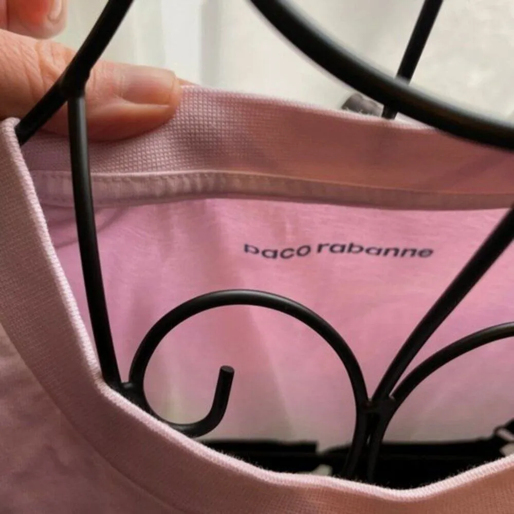 Rabanne Printed cotton jersey T shirt S Pink - Image 9