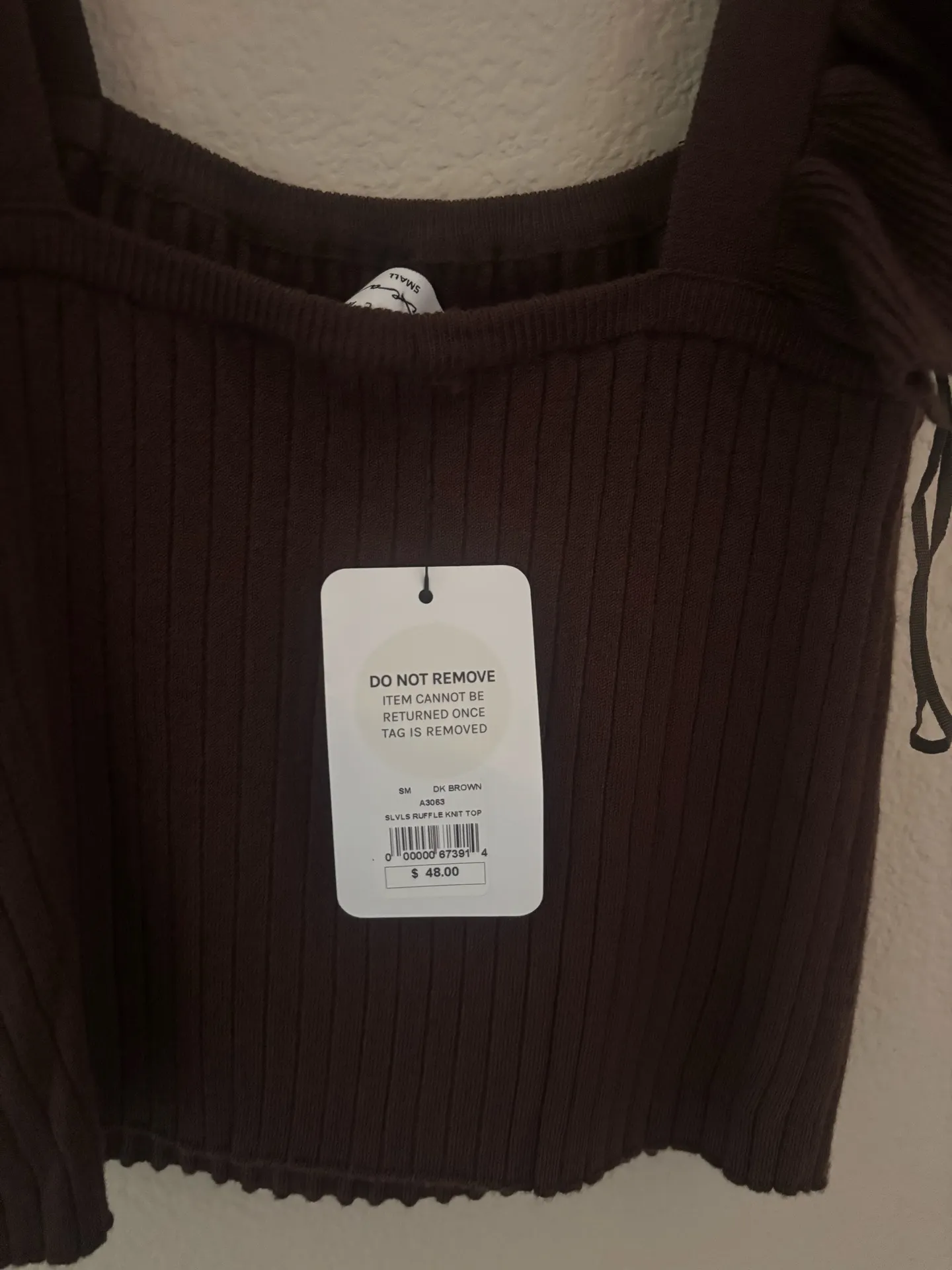 American Threads Sweater Brown Top - Image 2