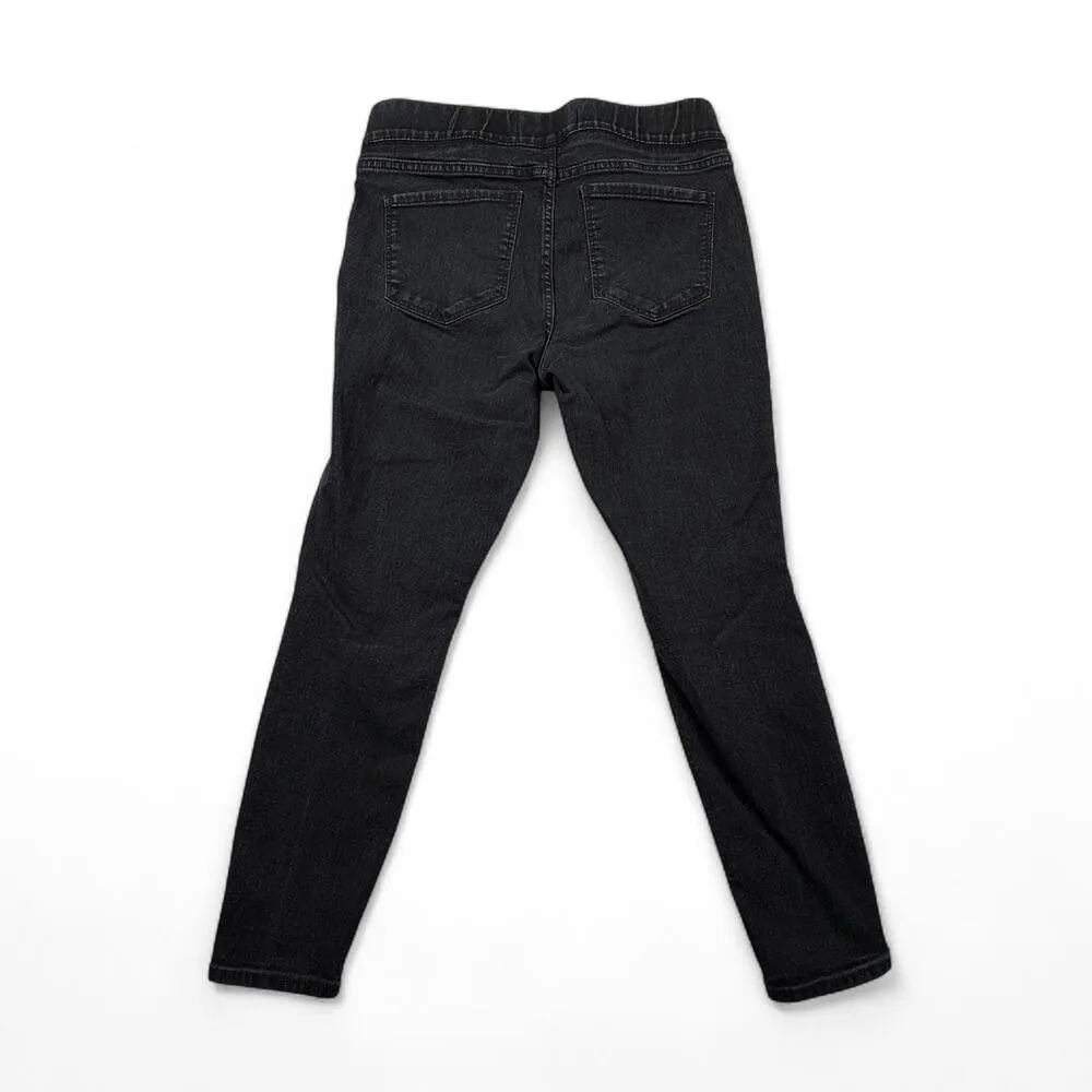 Old Navy Super Skinny Jeggings Black Wash Denim Leggings Women's 12 Short - Image 2