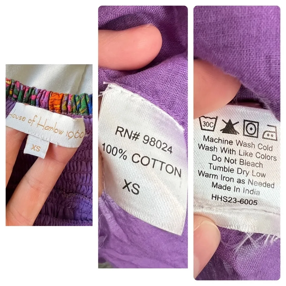 House of Harlow 1960 multicolored tie back viral dress extra small Size XS - Image 12