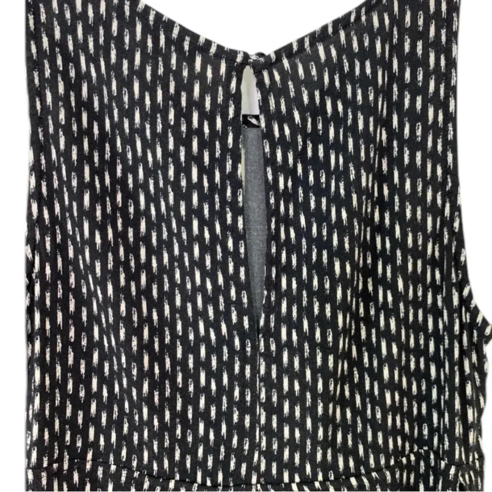 Madewell Sunbase Black Ikat Print Keyhole Top Size S - Image 7