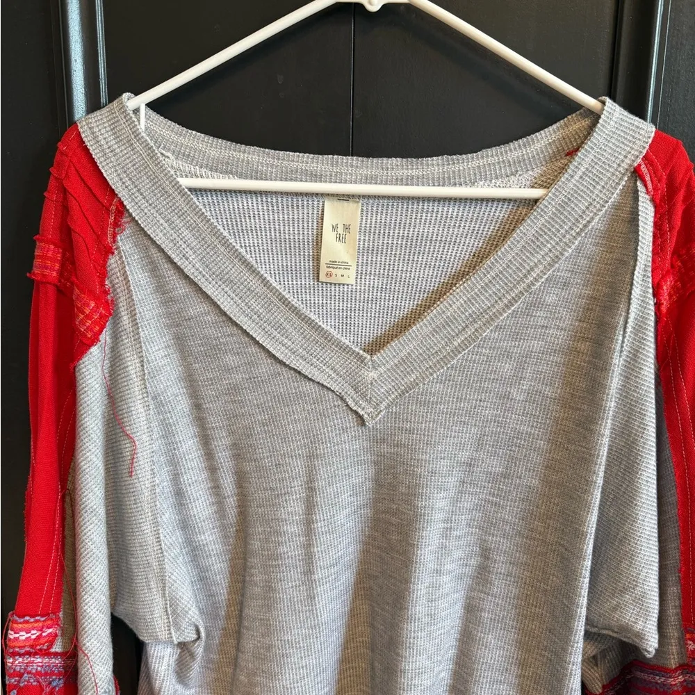 We The Free Textured Gray Knit Top - Image 9