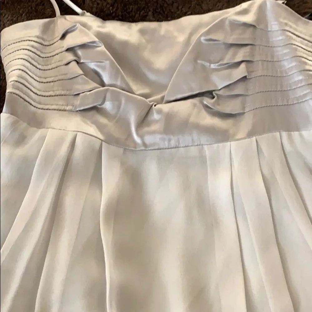 Stella & Jamie Silver Silk Dress Size Medium - Image 4