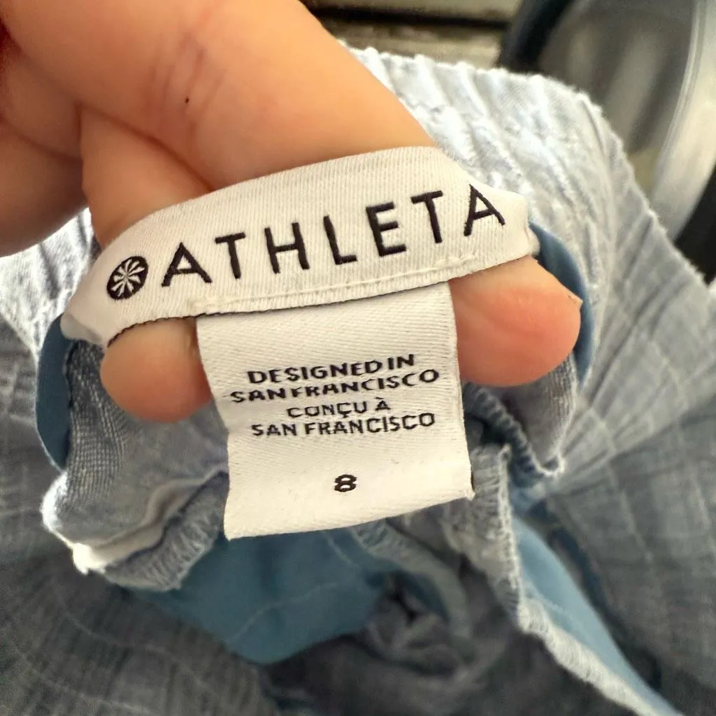 Athleta Women’s 8 Blue Cabo Linen Jogger Pants - Image 4