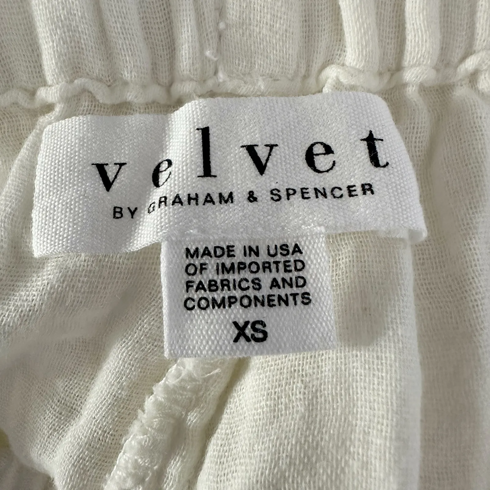 Velvet by Graham & Spencer Jerry Gauzy Beach Coverup Wide Leg Pants XS White - Image 3