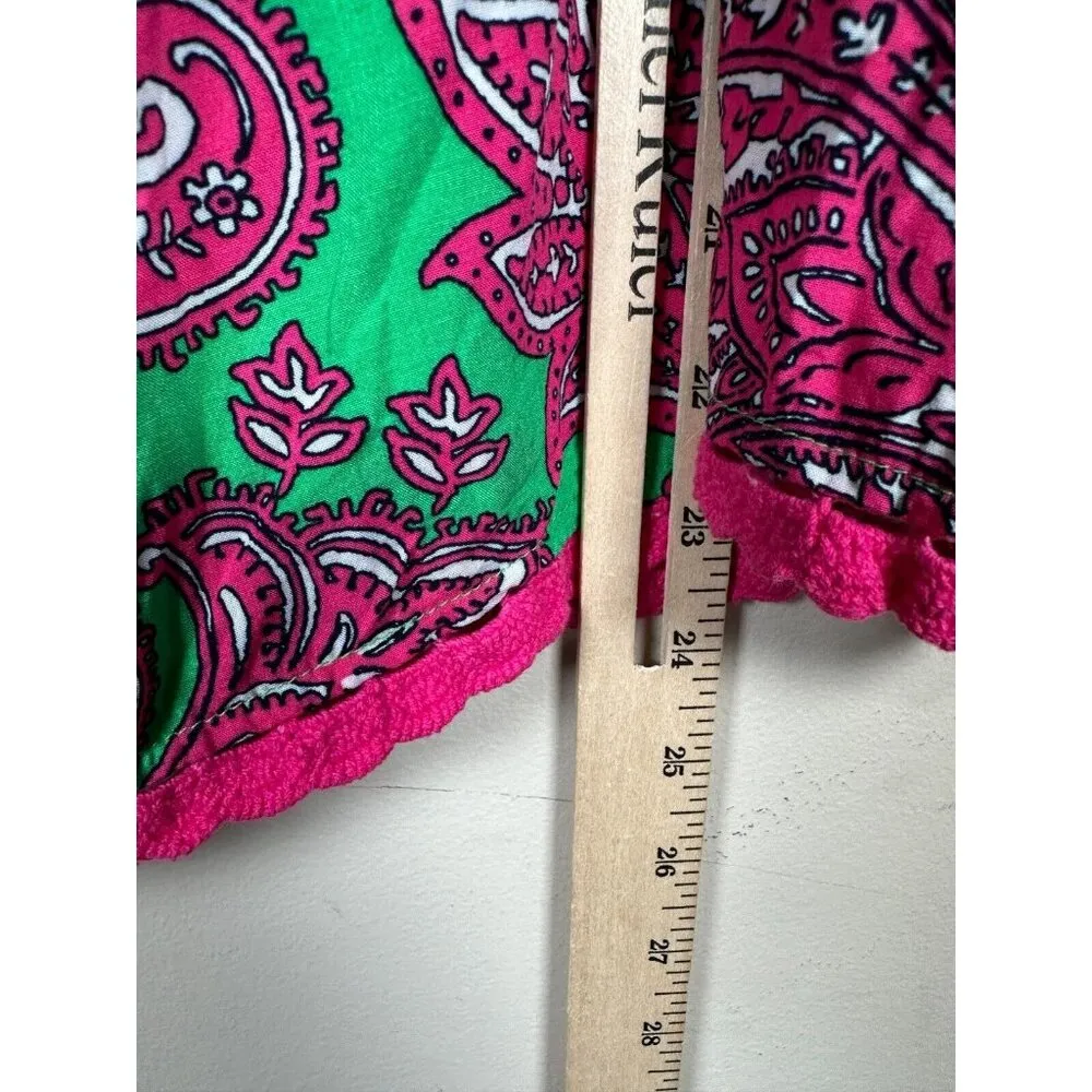 Crown & Ivy PL Petite Large Blouse Top Pink Green Floral Peasant Elastic Neck - Image 7