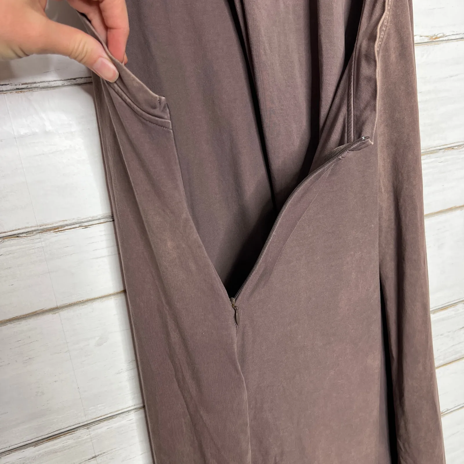 Free People Movement Hot Shot Twist Onesie Jumpsuit Charcoal Brown Size XL - Image 8