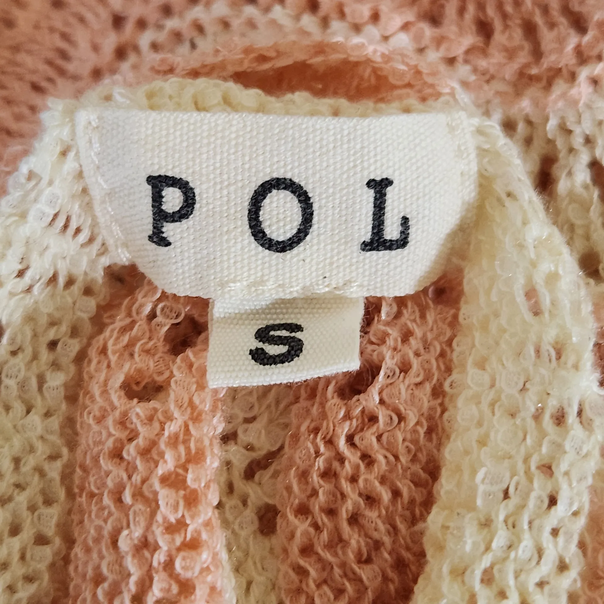 POL Pink and White Oversized Sweater Size Small Pink Distressed Sweater - Image 7