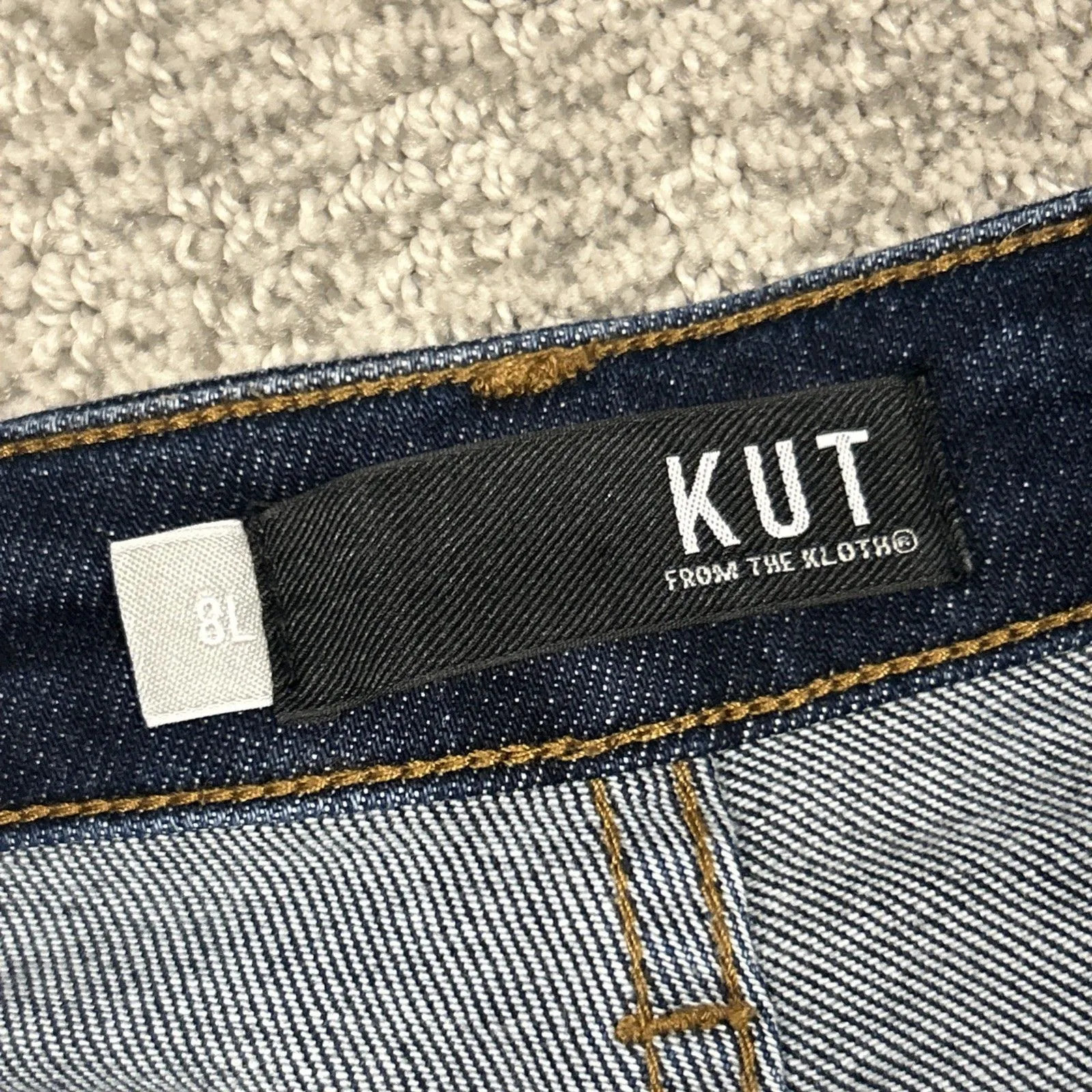 Kut From The Kloth Jeans Womens 8 Long Rachael Fab Ab Mom Raw Hem Stretch - Image 4
