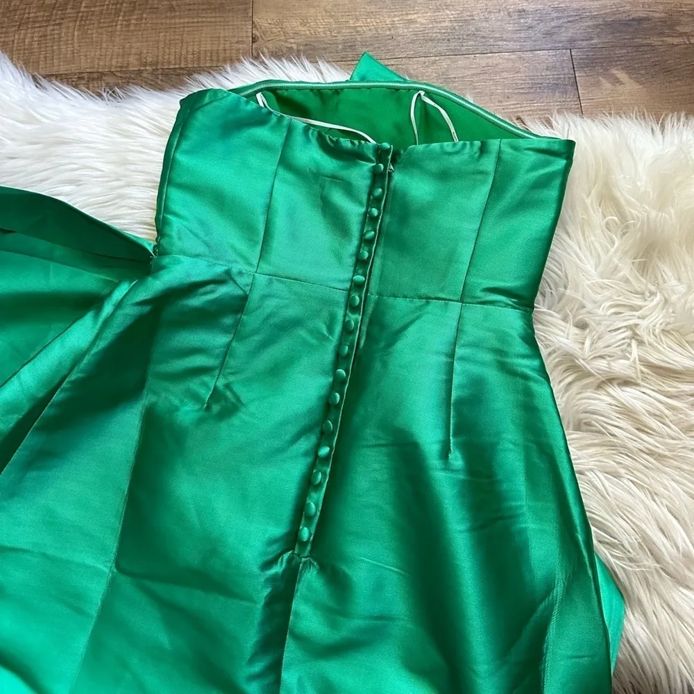 ELLIATT Protea Gown In Emerald Green - Image 6