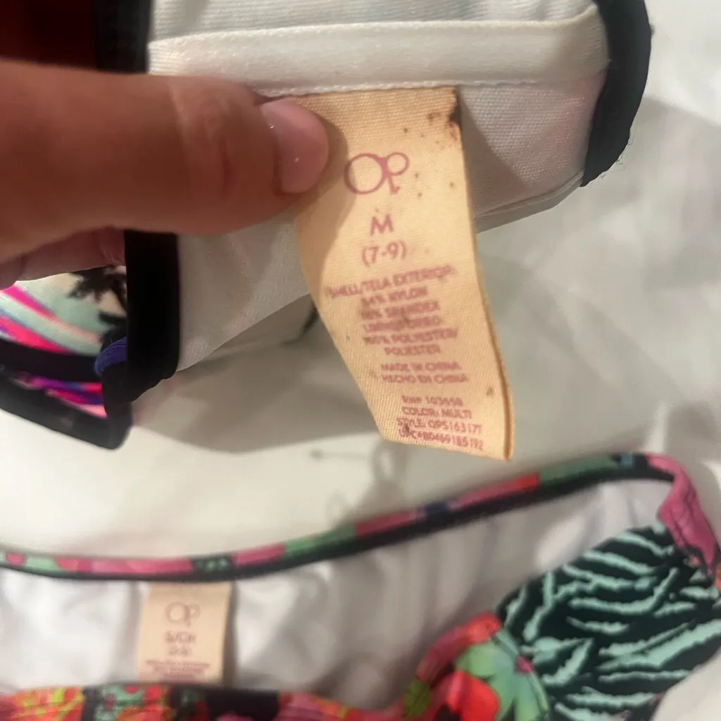 OP Floral and Geometric Bikini Top - Image 3