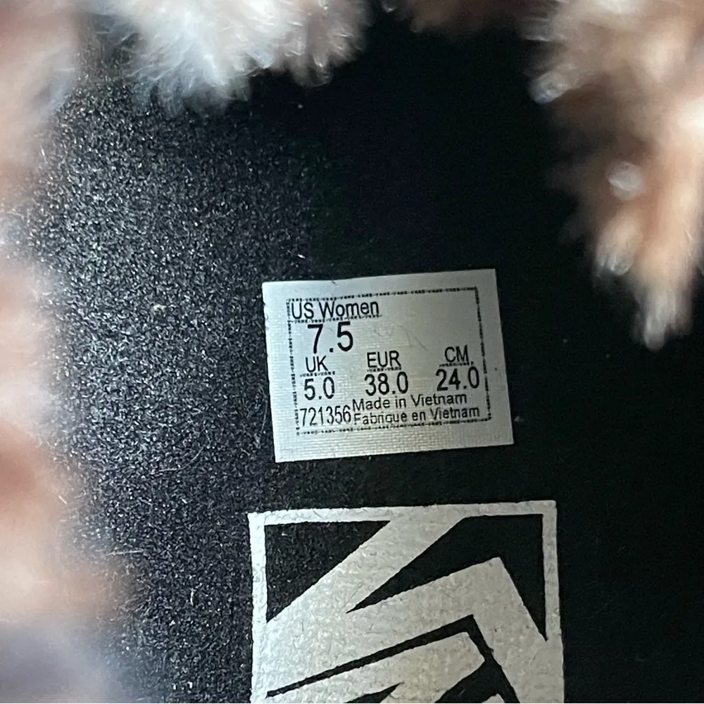 Vans Ward Hi MTE High Top Suede Sneakers Leopard Fur Women’s Size 7.5 Black - Image 9