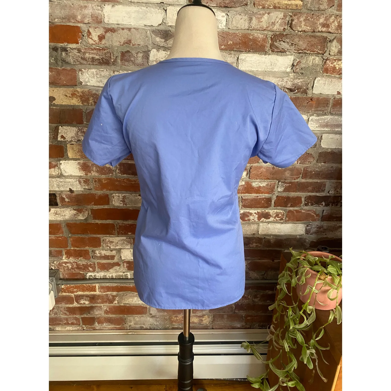 Wonder Work Everyday Durable Stretch Blue Scrub Top XXS - Image 6