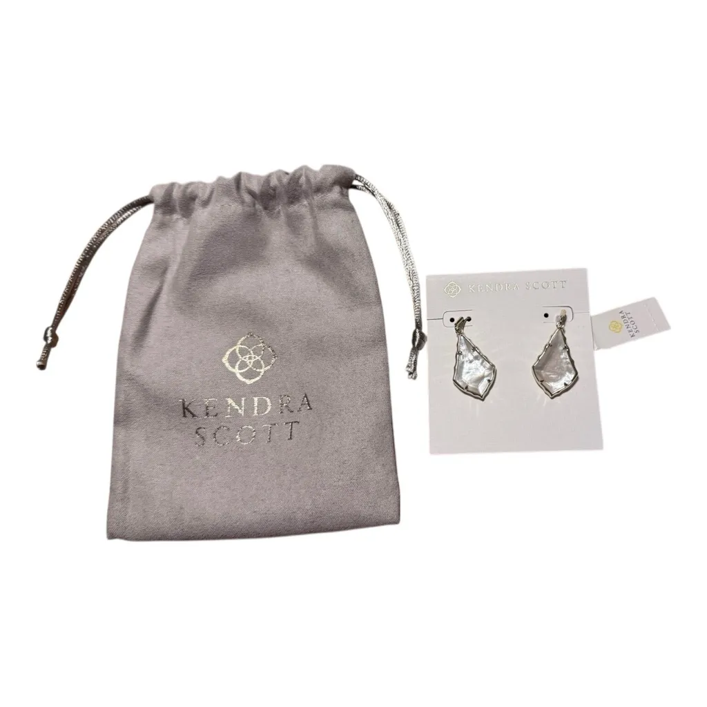 NEW Kendra Scott Small Alex Drop Earrings Gold & Ivory Illusion - Image 4