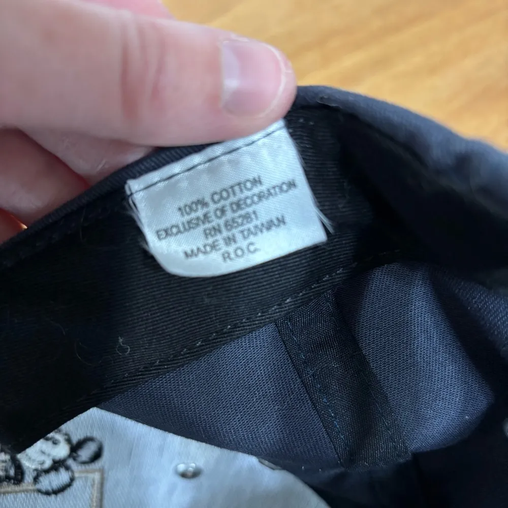 Vintage 1990s Disneyland Resort Mickey Mouse Unisex Cap - Navy and Taupe Size OS - Image 8