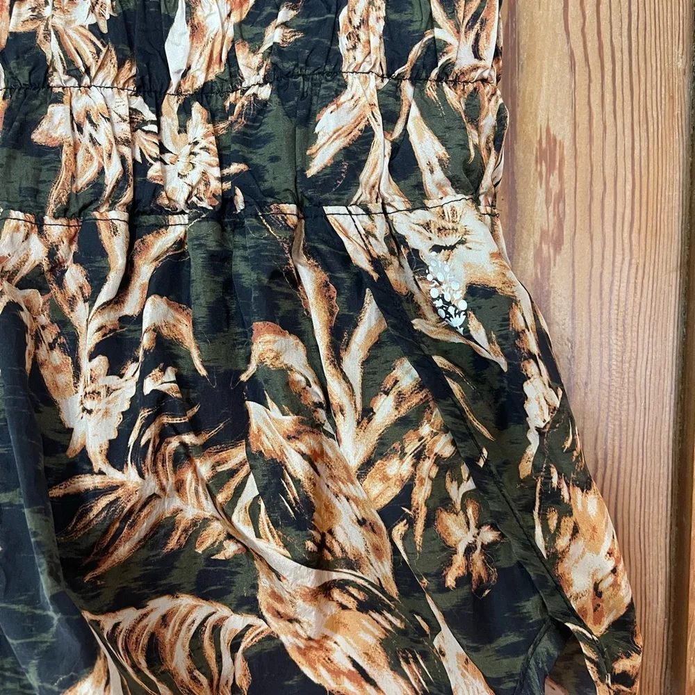 Free People Movement The Way Home Floral High Rise Mesh Shorts ~ Size Medium
 💚🍄 - Image 3