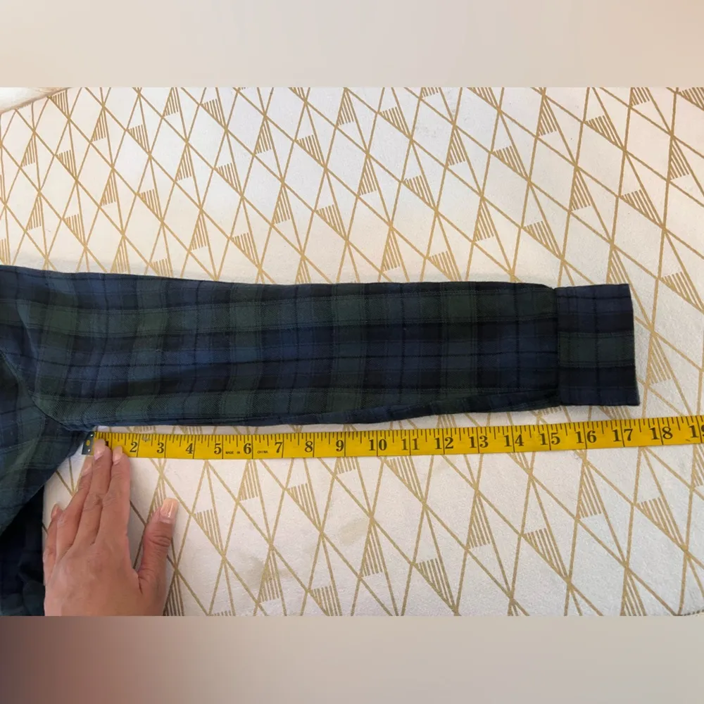 Madewell Tartan Plaid Flannel Button Down Shirt Dress Size XXS - Image 9