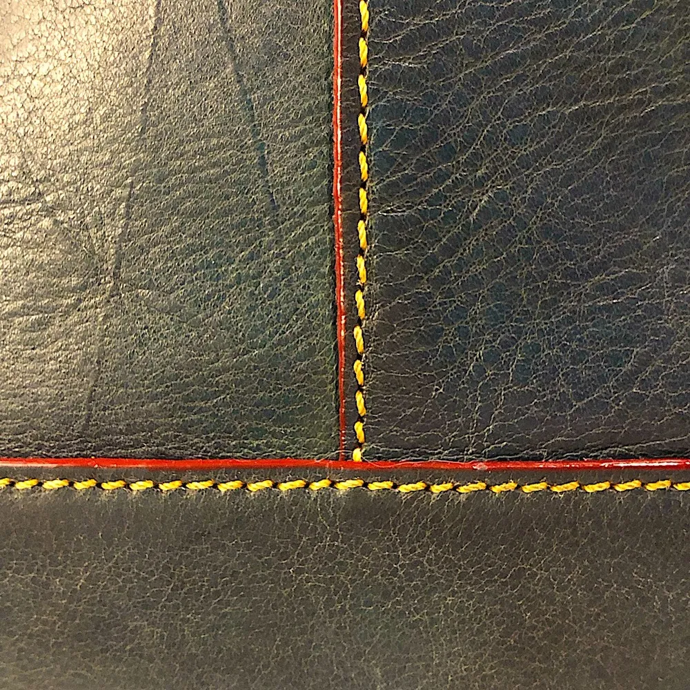 DOONEY BOURKE Teal Leather Top Handle Adjustable Shoulder Strap Oversized Tote - Image 9