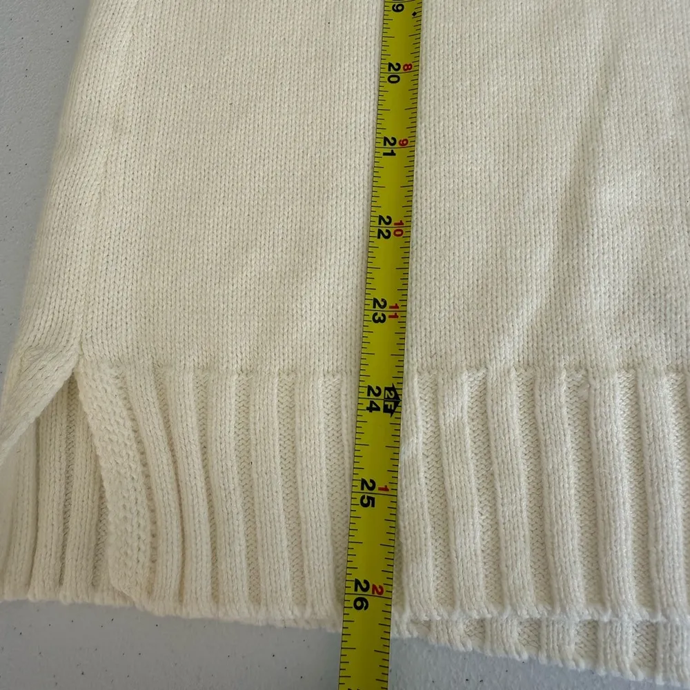 KARL LAGERFELD PARIS Women's Embellished Crew-Neck Sweater Medium Ivory Pearls - Image 6