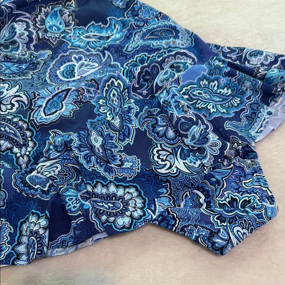 Lauren Ralph Lauren Blue Multi Paisley One Piece Skirted Bathing Suit Swim NWT - Image 7
