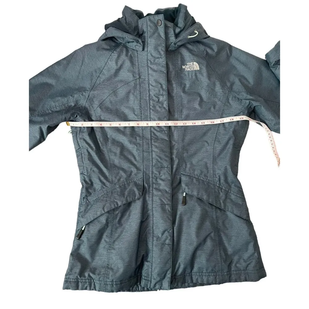 The North Face Women Blue Teal Insulated Hooded HyVent Jacket Size Small - EUC - Image 11