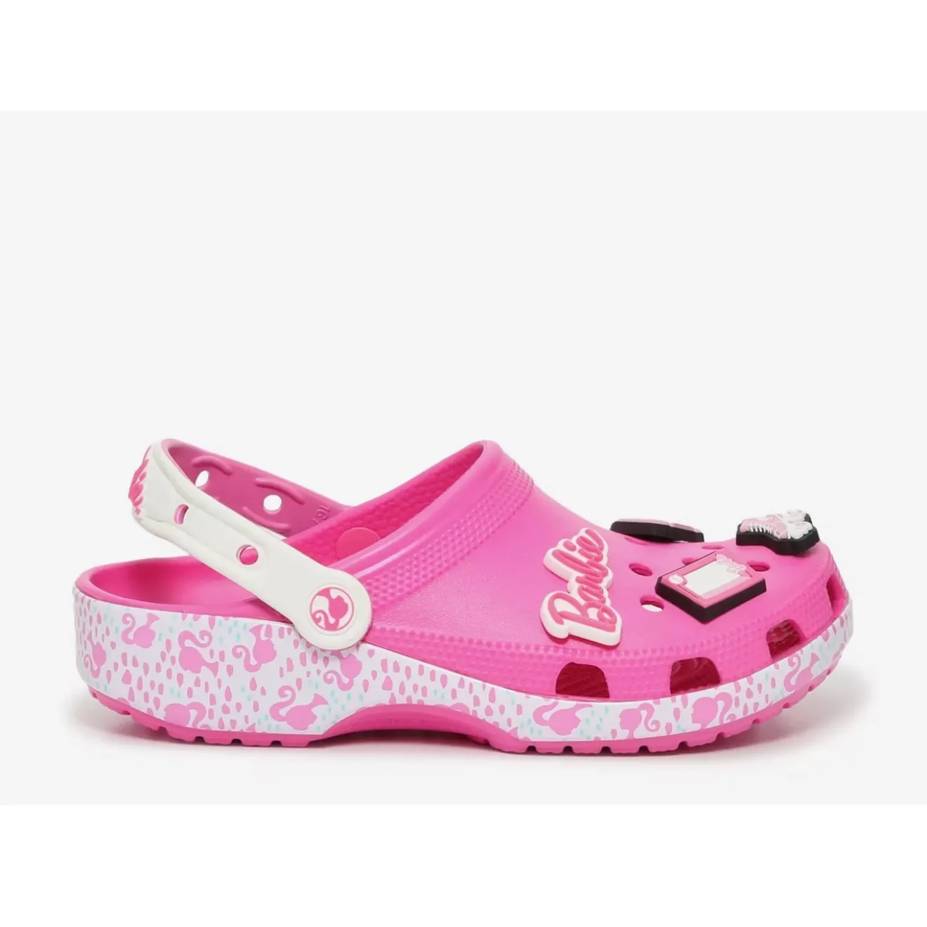 Barbie x Crocs Classic Clog Pink Sandals with Jibbitz Charms Women's 12 men's 10 - Image 6