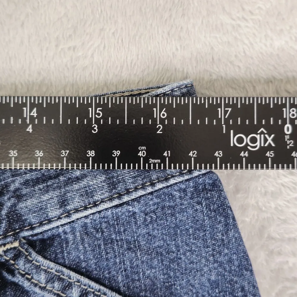 Riders By Lee Mid Rise Capri Jeans Womens 18M Dark Wash High Rise Denim Blue - Image 5