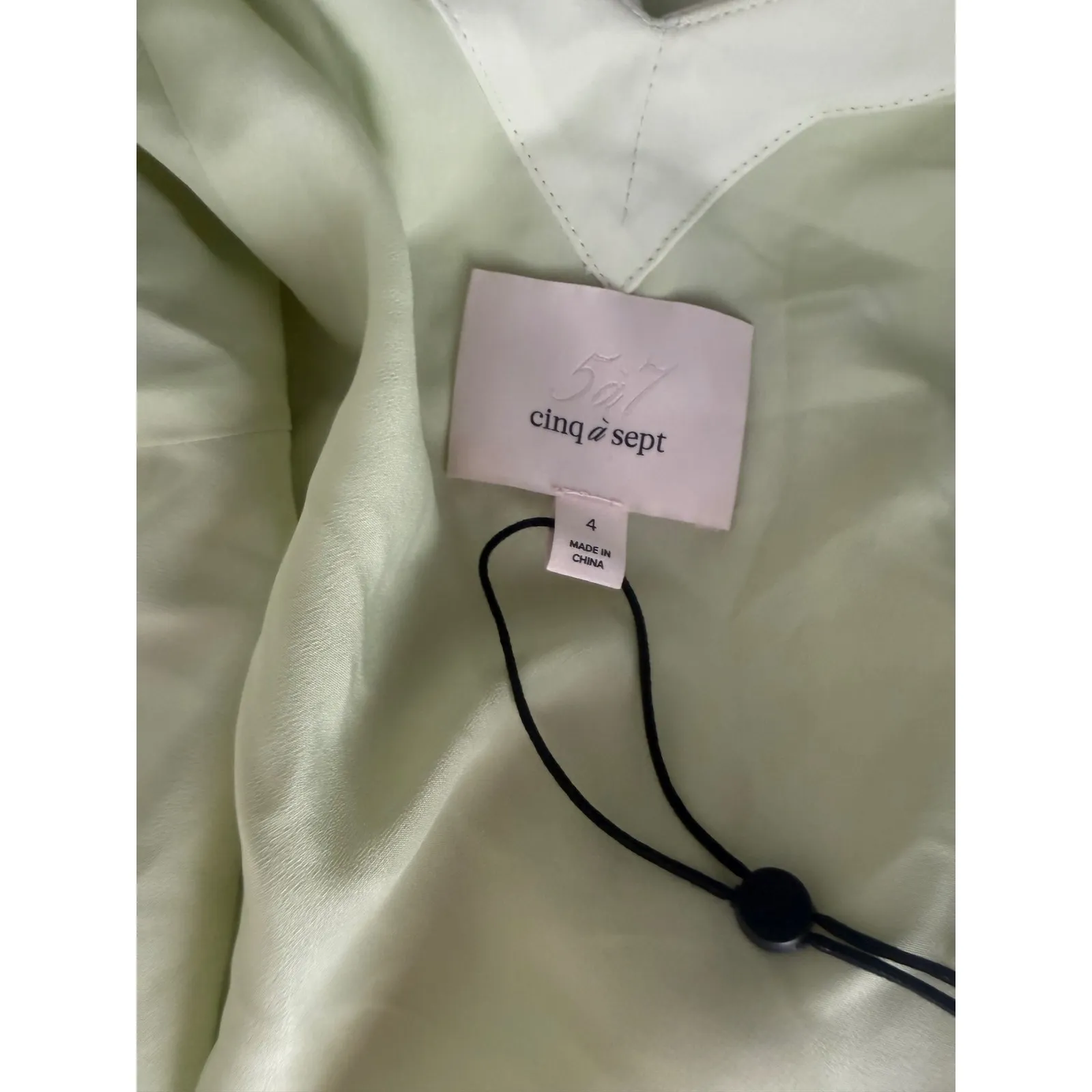 New! Cinq A Sept Claire Midi Dress in‎ Meadow Size 4 $595 Green - Image 11