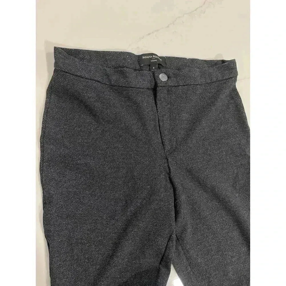Banana Republic Dress Leggings Pants Women’s Size 6 Black Herringbone Stretch - Image 2