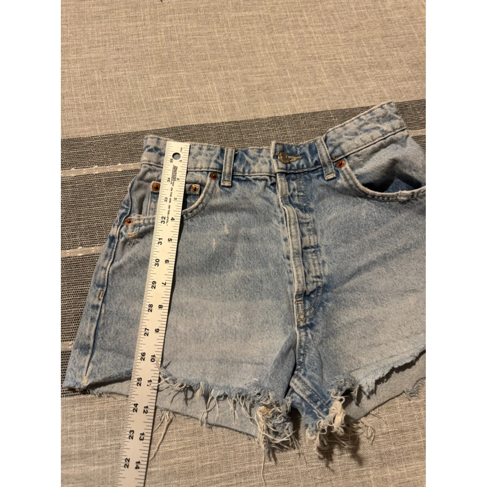 ZARA Denim Cut Off Frayed Hem Shorts Light Wash Blue Women US Size 2 - Image 5