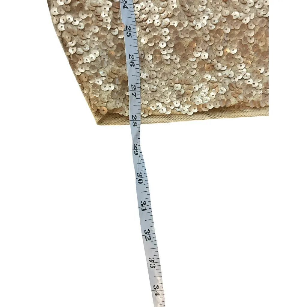 Pretty Guide Women's Golden Sequin Top Gold Size M - Image 6