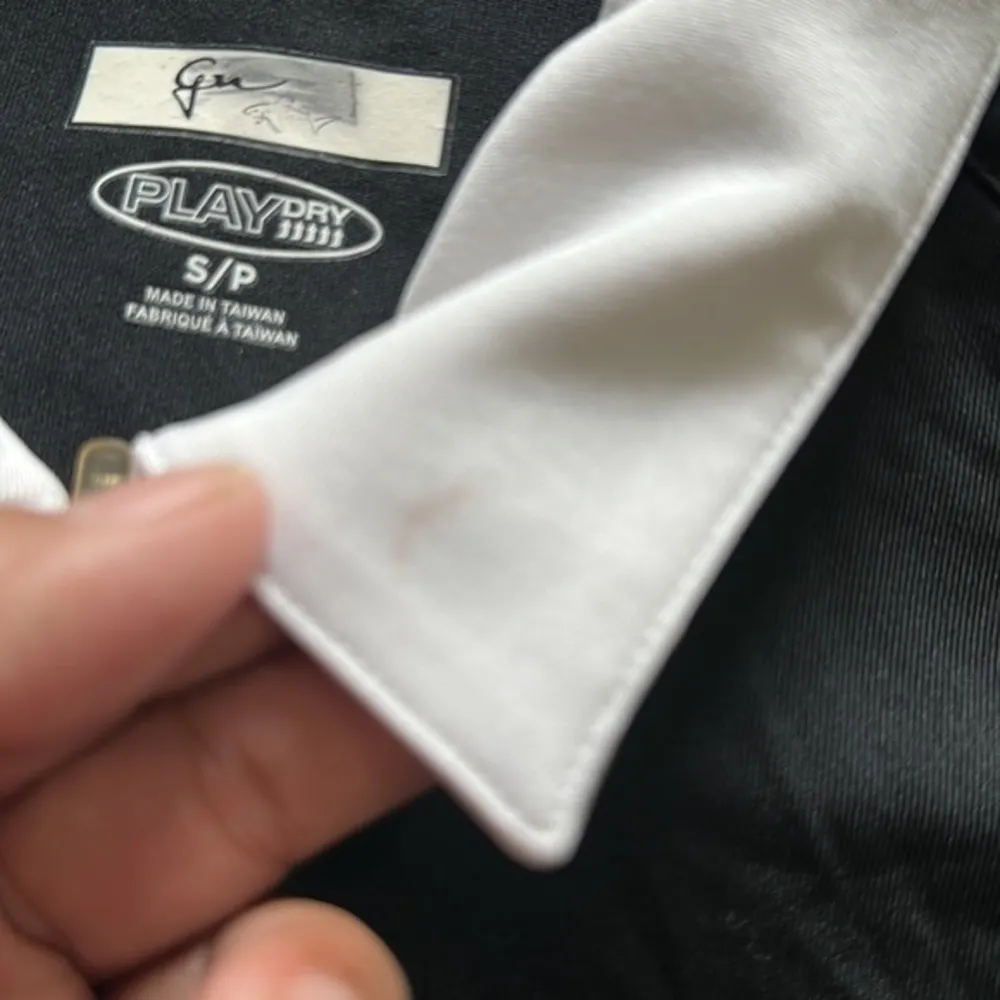 Greg Norman Play Dry Black Polo Golf Tennis Shirt Top Size Small EUC #4109 - Image 4