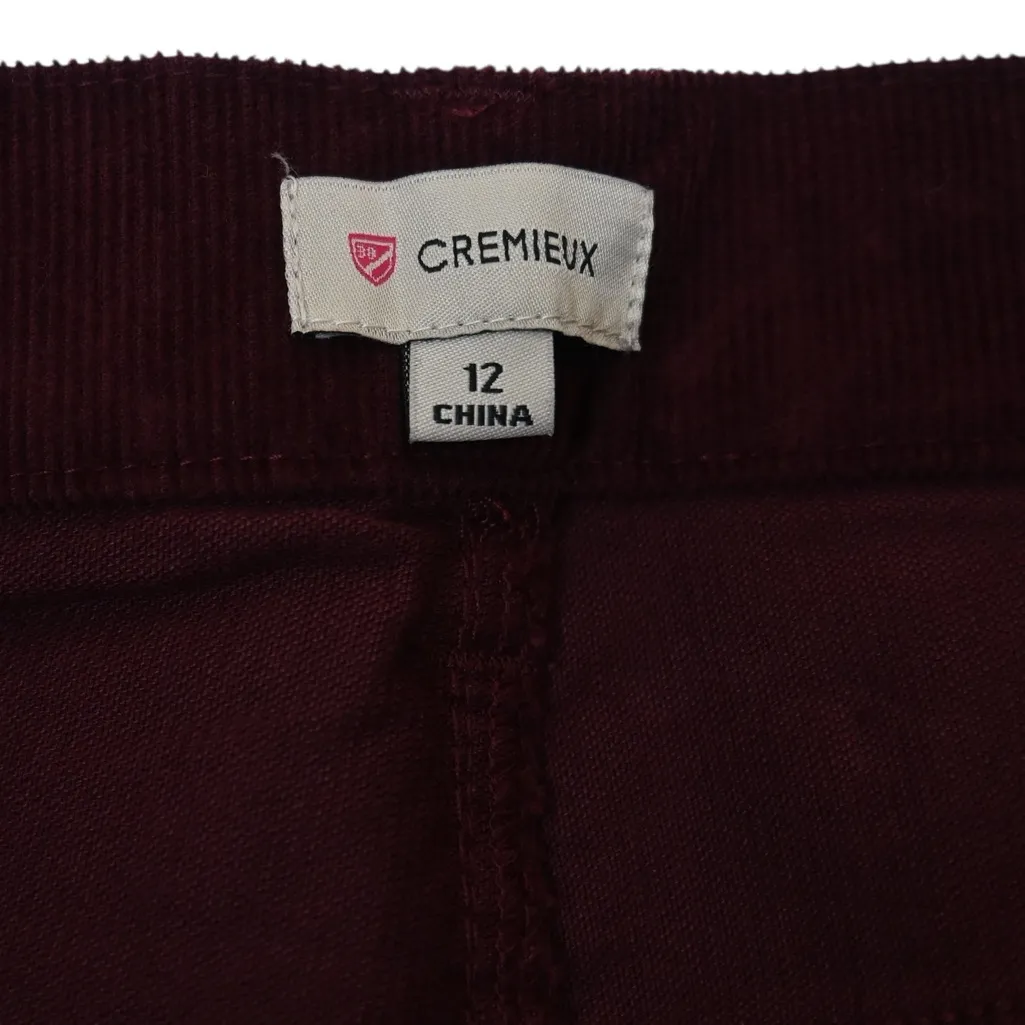 Cremieux Women's 12 Corduroy Wilson Jean in Sangria NEW - Image 9