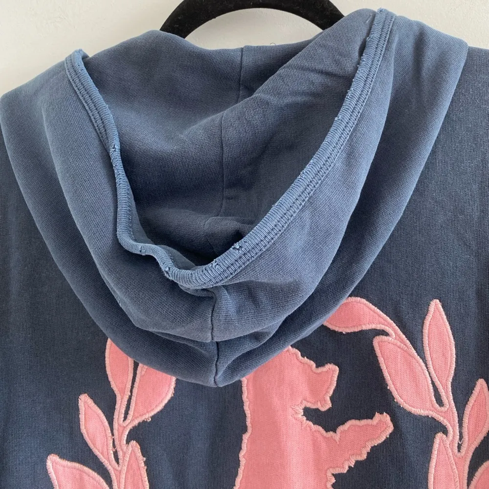 Juicy Couture Y2K Blue Distressed Dog Patch Full Zip Hoodie Size XL New With Tag - Image 8