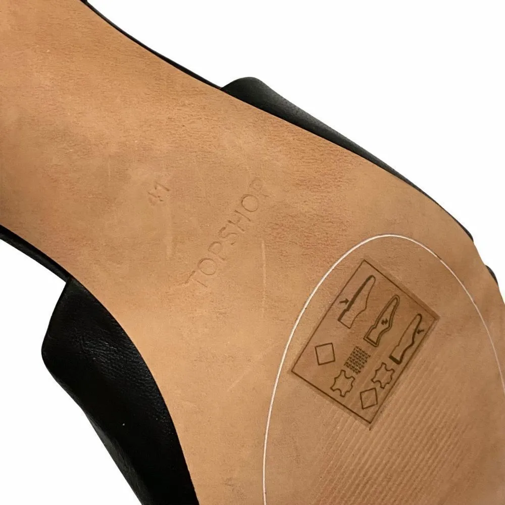 Topshop Black Twisted Strap Heel Sandal 41 - Image 7