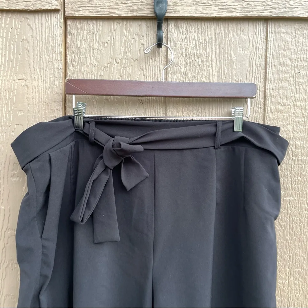 Torrid Womens Shorts Black Tie Front Belted Mid Rise Pockets Plus Size 3X - Image 4