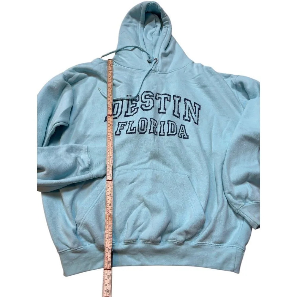 Destin Florida Blue large Pullover Hoodie Sweatshirt With Kangaroo Pocket Size undefined - Image 3