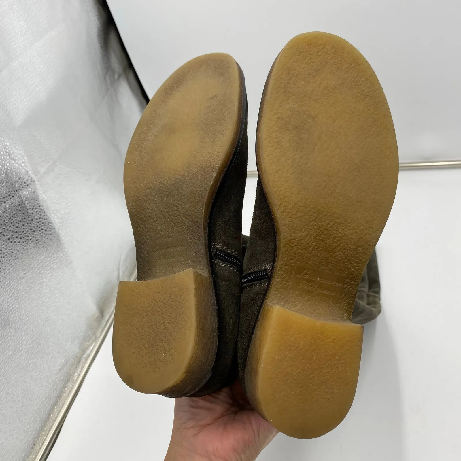 Sundance Women Brown Suede Leather Knee High Riding Boots Size 38 EUR - Image 10