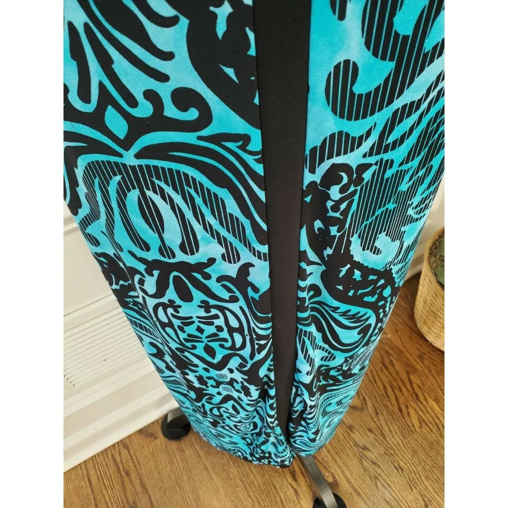 R&M Richard Women's Blue Polyester Round Neck Sleeveless Long Maxi Dress Size S - Image 4