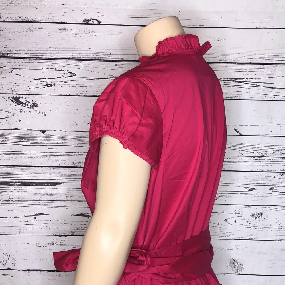 Gili NWT Size 3X Pink Ruffle Trim Surplice V - Image 4