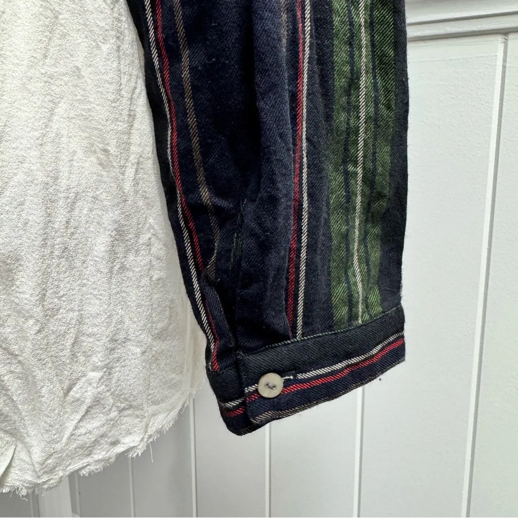 Ulla Johnson Long Sleeve Wool Blend Button Up Blouse Academia Top Striped 8 - Image 6