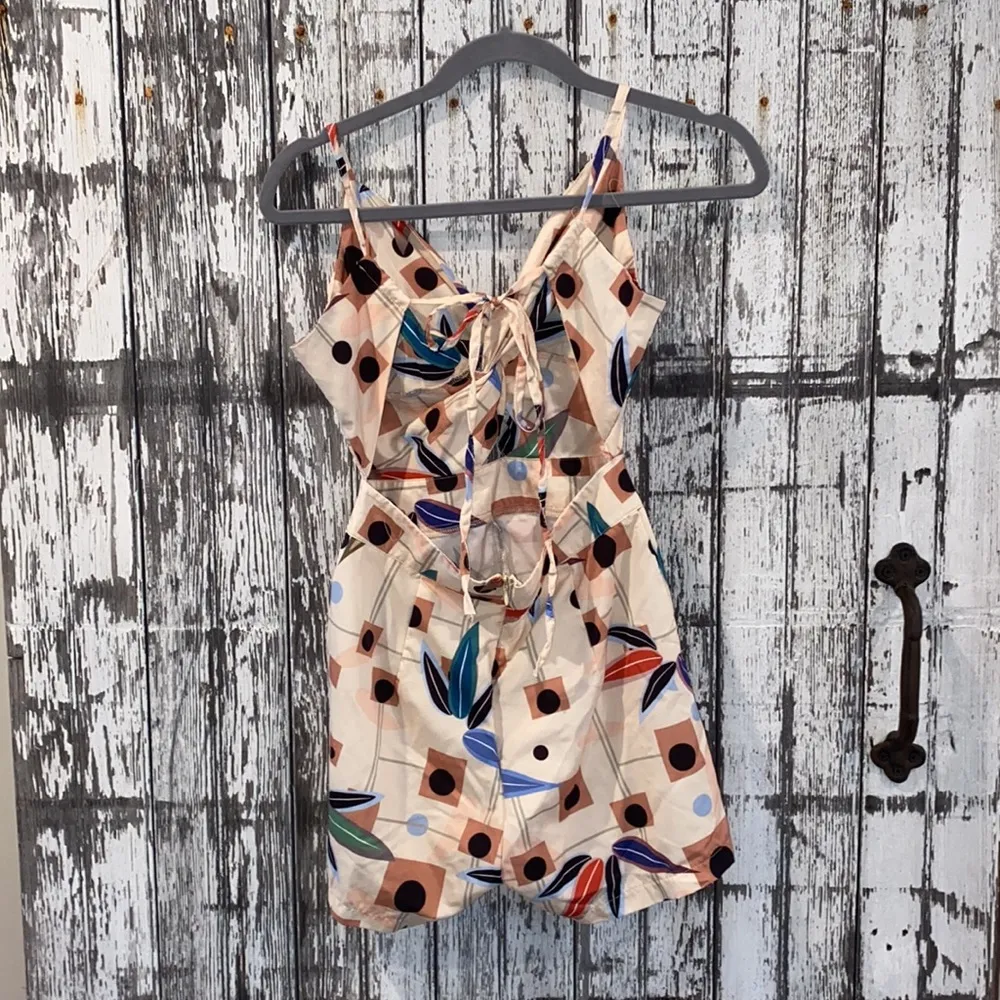 CBR halter tan dots shorts romper - Image 5