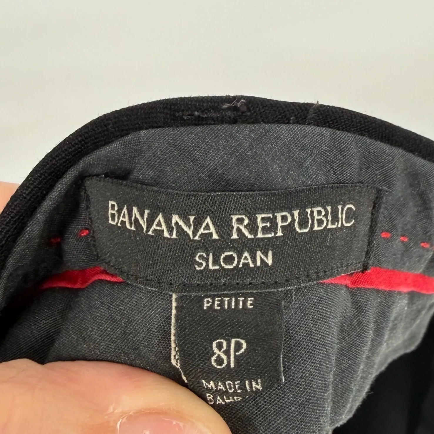 Banana Republic Sloan Pants Black Petite 8P Stretch Career Casual - Image 3