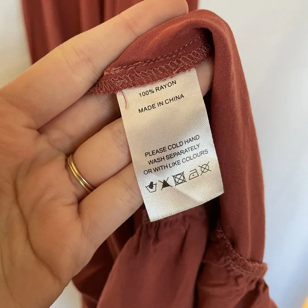 Pink Lily coral spaghetti strap maxi dress cutout detail padded cups ruffle lace - Image 6