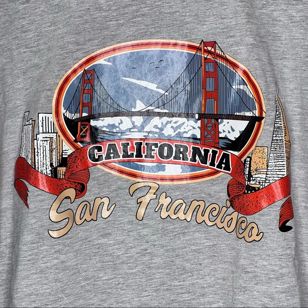 Shein San Francisco California oversized Long Sleeve Shirt - Image 2