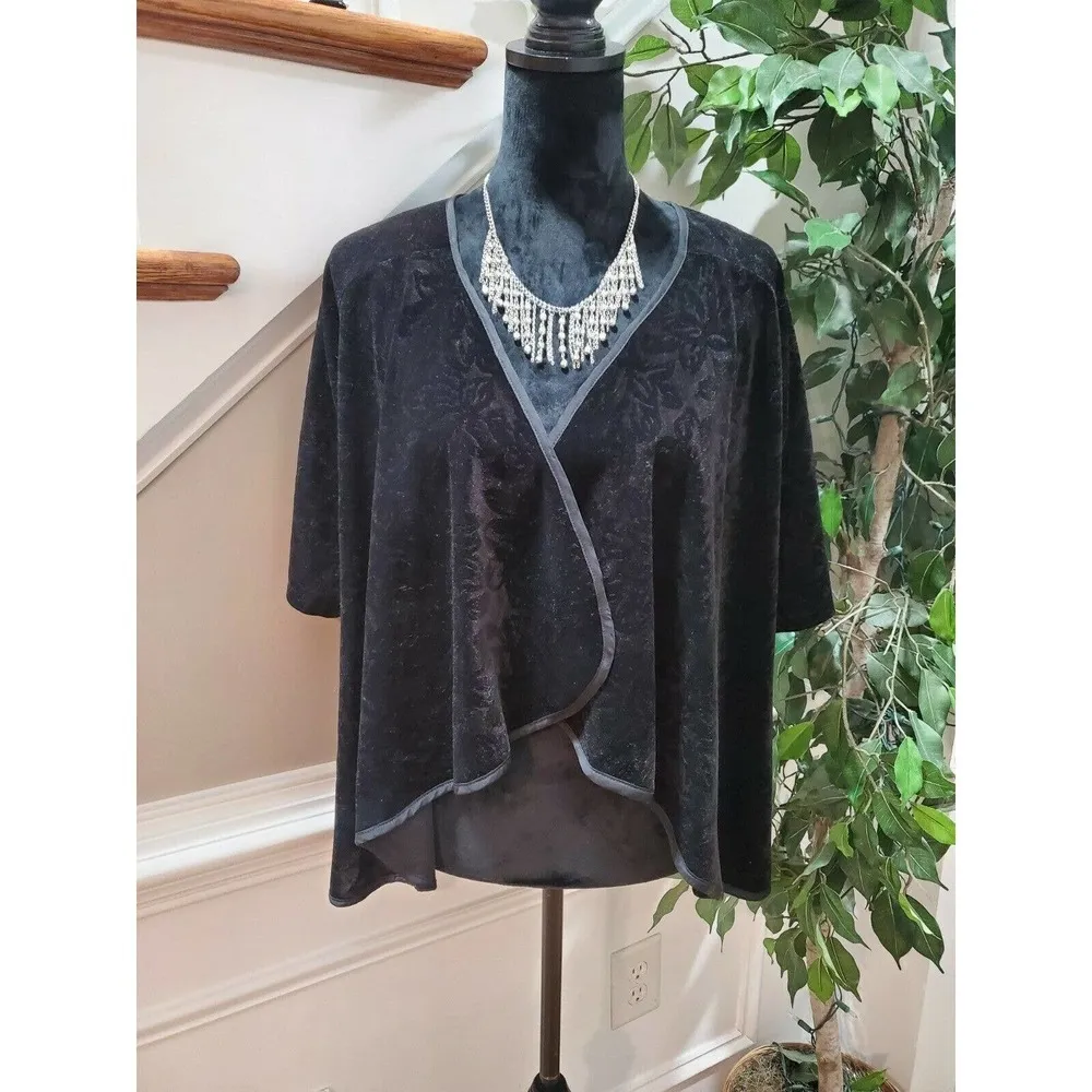 Bobeau Women Solid Black Polyester Long Sleeve Open Front Casual Blazer Size XS - Image 11