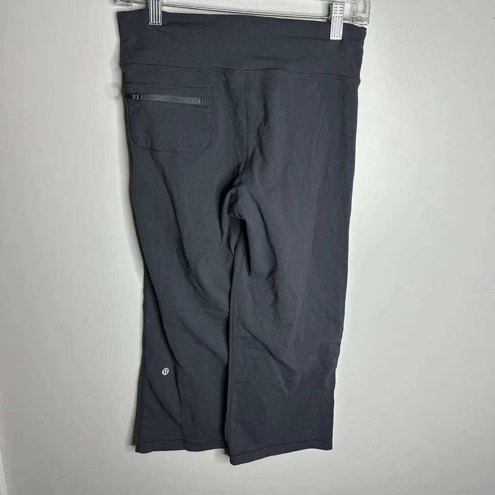 Women's‎ Lululemon Size 4 Grey Wide Leg Yoga Cropped Pant Athletic Gray - Image 4