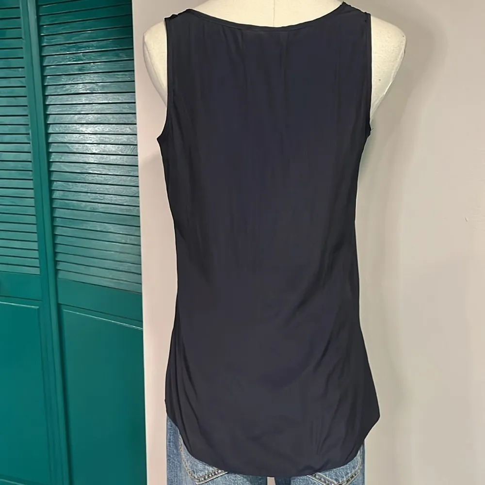 Lola & Sophie NWT dark navy blue Sleeveless Women's Top Black Size XS - Image 4