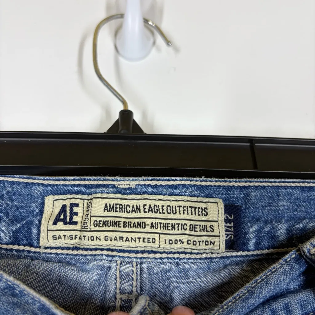 VTG Y2K American Eagle Cargo Jeans Size 2 - Image 6