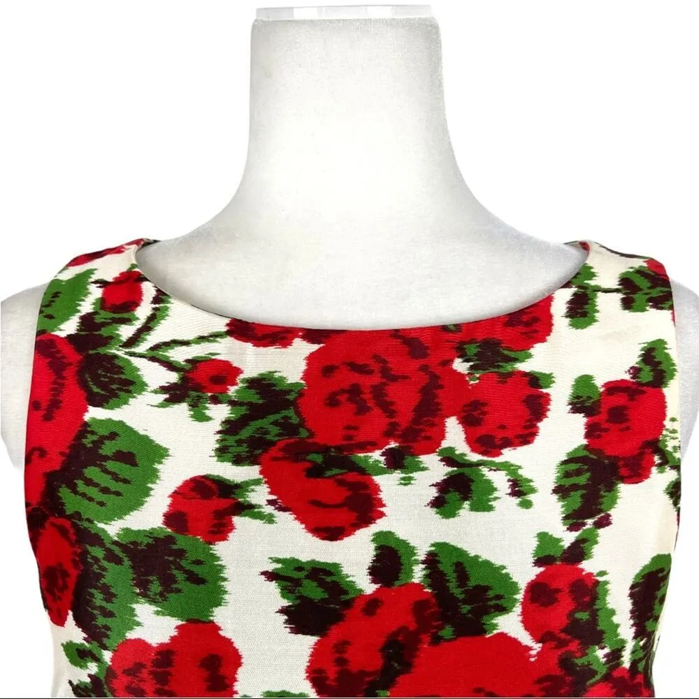 Jules Reid The Peony in 50's Rose Party Holiday Christmas Dress 6 Red - Image 15